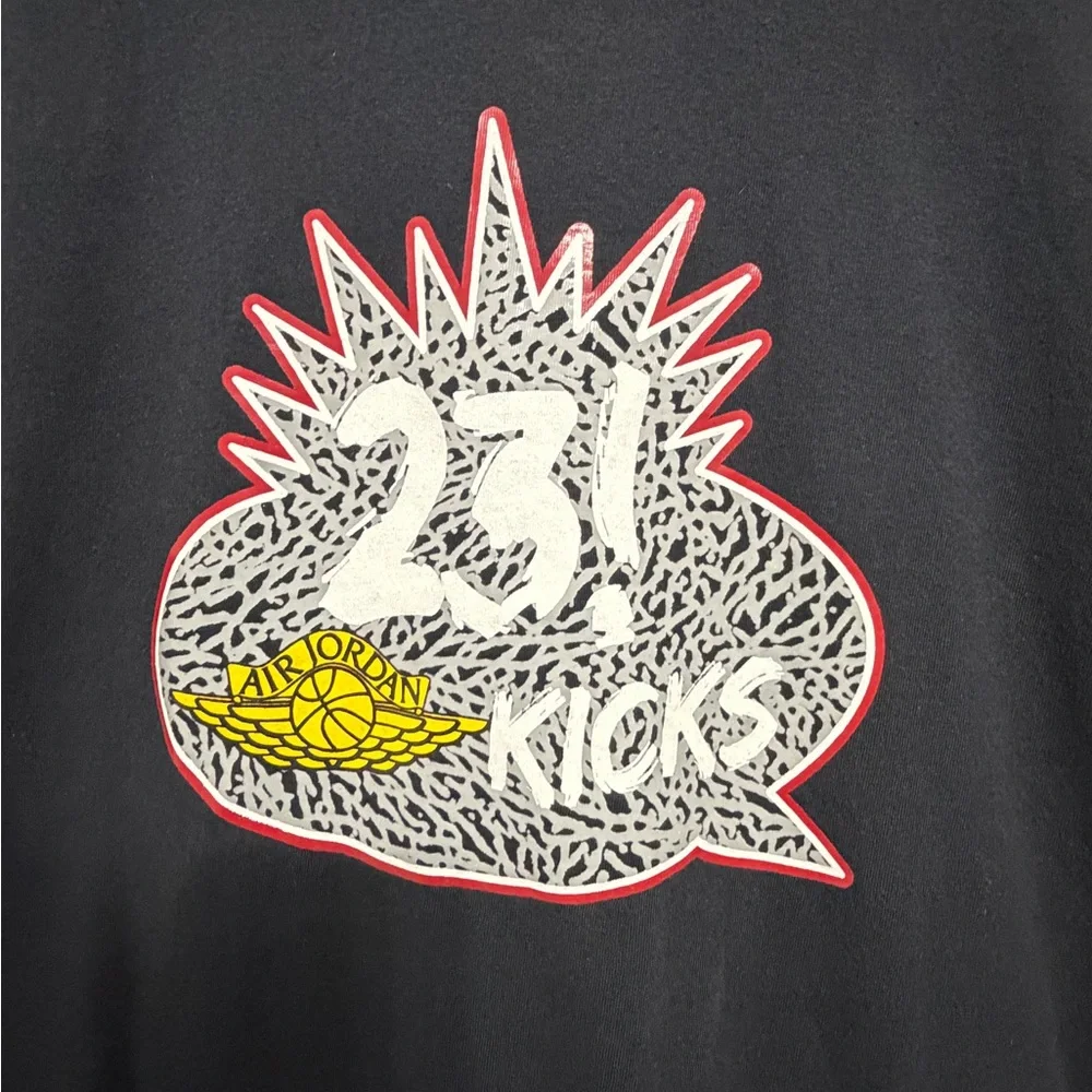 Jordan 23 Kicks Graphic Tee men’s plus size 3XL Black Jumpman Streetwear(A443)✨
